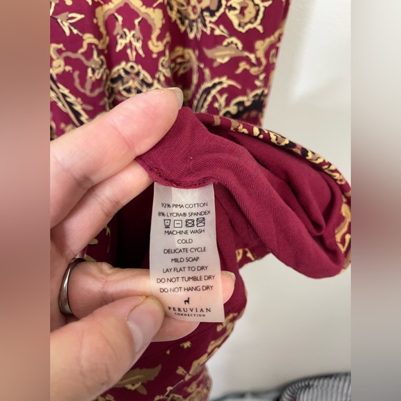 Peruvian Connection Stretchy Bodycon Midi Dress Pima Cotton Size M Sleeveless - Picture 7 of 11